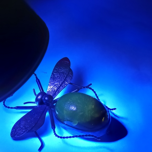 Vintage Amber Sterling Silver Bug Insect Brooch Pin - Picture 6 of 13